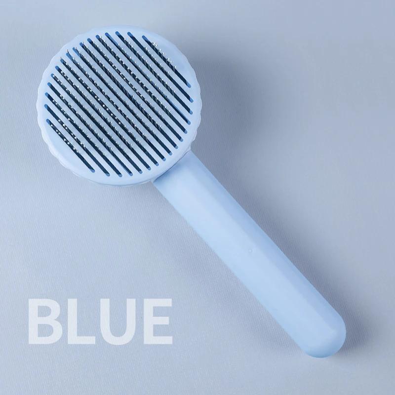 One-Key Hair Removal Brush for Cat Dogs Pet Grooming Tool Easy Hair Remover Deshedding Comb for Daily Care Professional Grooming
