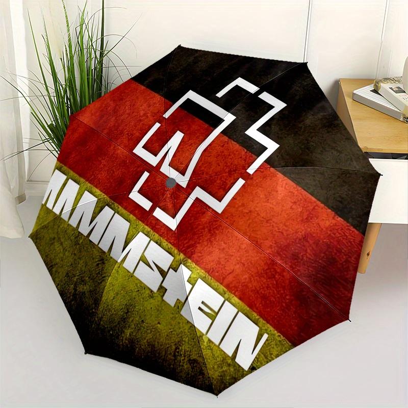 1pc Rammstein, Flag Themed High-quality Umbrella,Automatic Opening and Closing Umbrella,Multi-functional Umbrella G0811005
