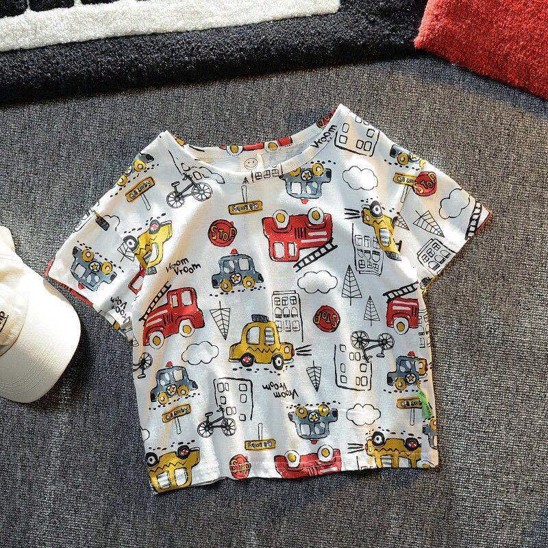Children's Clothing T-shirt Boys' Short Sleeved Summer Outfit New Children's Half Sleeved T-shirt Boys' Upper Clothing