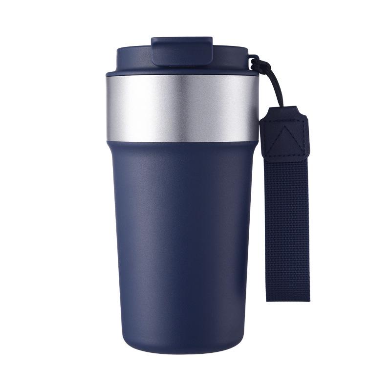 8th Gen 232g Stainless Steel Insulated Coffee Cup with Lanyard Straw, Portable for Car & Outdoor Use