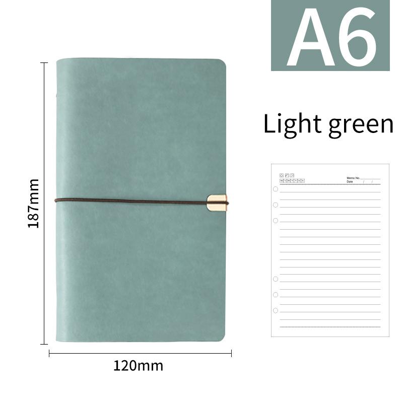 A5 B5 Business Leather Journal Notebooks 6 Ring Binder Planner with 100 Sheets  Blank Printed Loose-leaf Diary Notebook