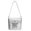 A Niche Design Silver Single-shoulder Bag, Fashionable, High-quality and Simple Crossbody Bag