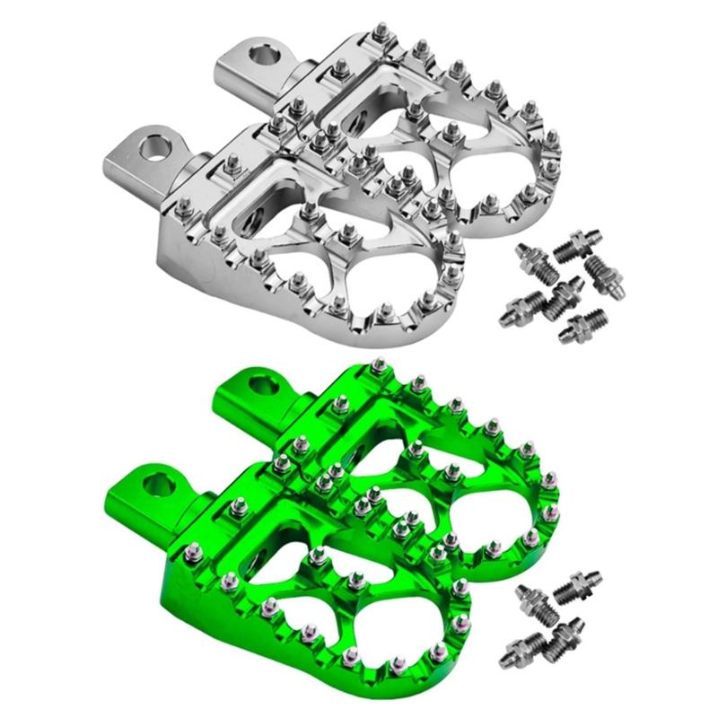 Anti Slip Lightweight Motorcycle Footrests Pegs With Vintage Styling Heavy Duty Aluminum Alloy Universal Application 2x