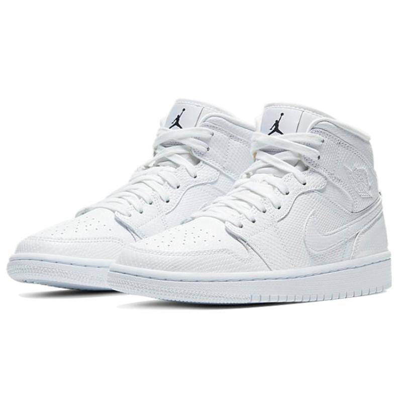 Jordan 1 Mid White Snakeskin Women's Jordan BQ6472-110
