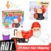 Festive Christmas Fun Santa Claus Bubble Machine with Music & Light Farting Soap Bubble Toy Novelty Xmas Kids Unique Gift