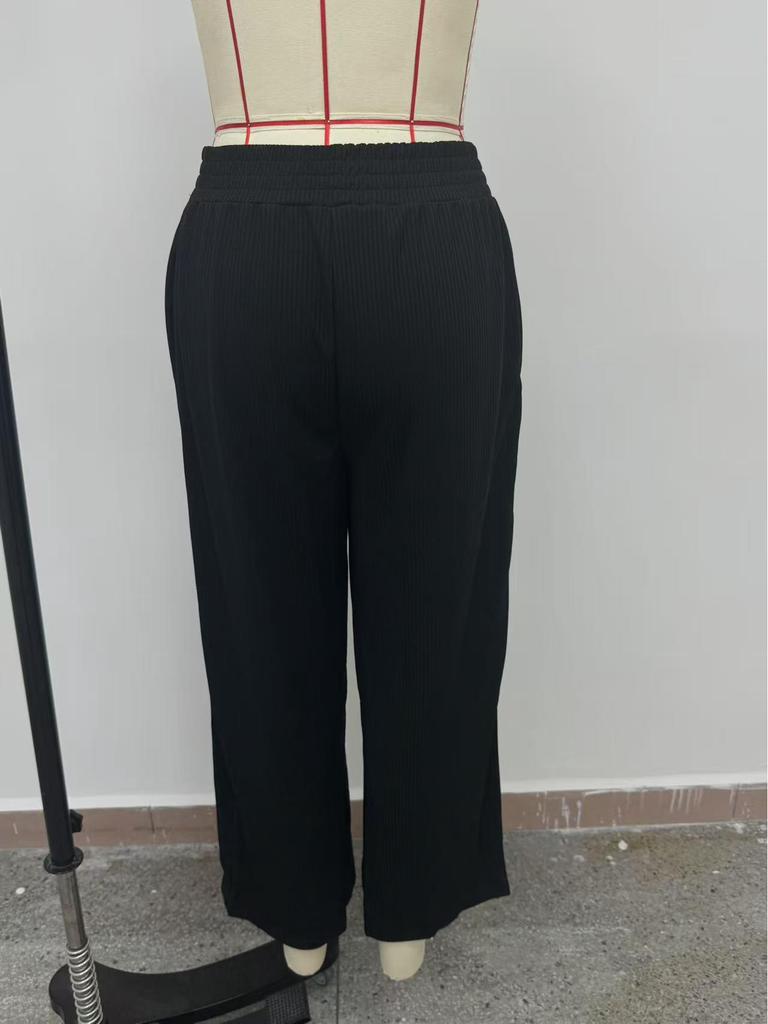 2025 Women's Spring Fashion: Mid-Waist Elastic Wide-Leg Pants