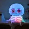 Skull Silicone Night Light with USB Charging Cute Spooky Bedside Lamp for Kids 2-Level Dimmable Soft Squeezable Fun Sensory Toy Lamp for Boys Girls