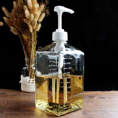 Glass Hand Press Syrup Dispenser