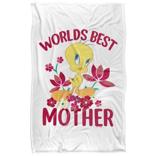 Looney Tunes Tweety Worlds Best Mom Mothers Day Blanket
