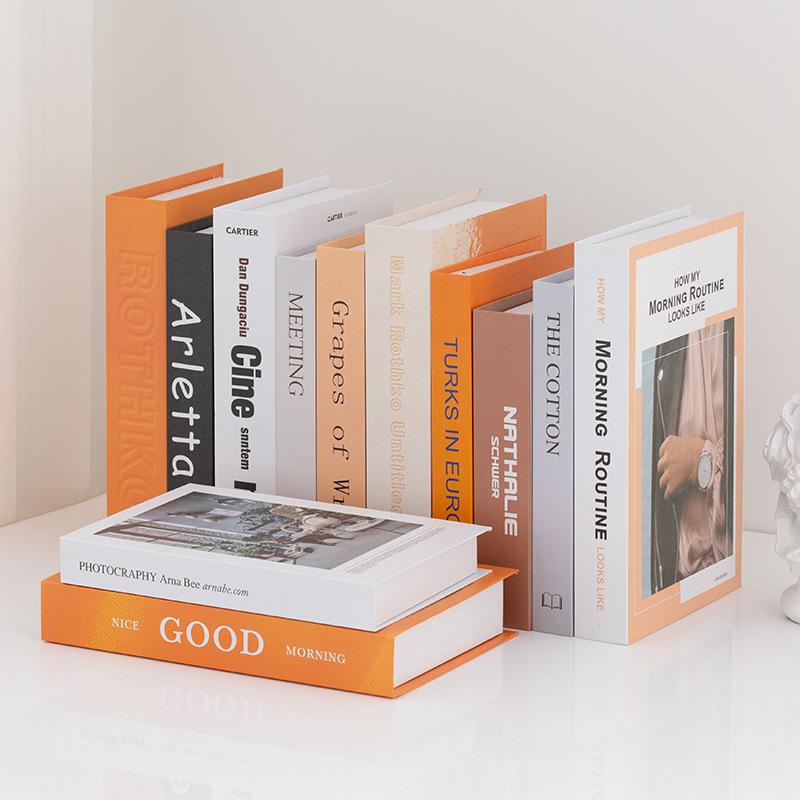 Nordic Minimalist Decorative Bookshelf Props for Modern Living Room and Wine Cabinet Display