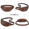 Contacts Genuine Leather Waist Pouch for Large Cowhide Leather Body Outdoor Gift Men, Capacity, Bag, Lightweight, Use, (Coffee)