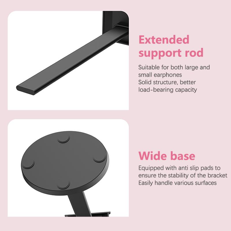 Universal Headphone Stand Portable Gaming Earphone Holder Rack Desktop Organizer Headset Display Bracket For Airpods/Beats/Bose