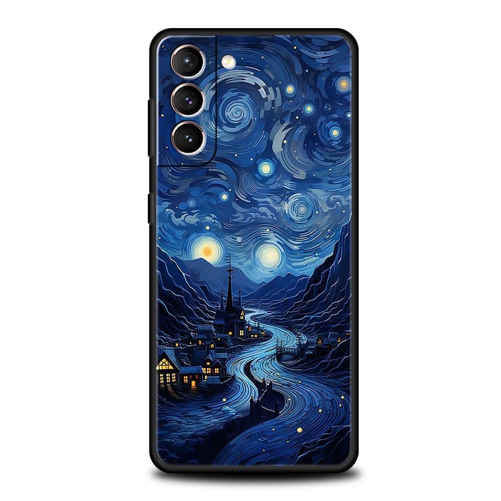 Landscape Art Phone Case For Samsung Galaxy S24 S23 S22 S20 Ultra S21 FE 5G S10 S9 Plus S10E S8 Soft Silicone Cover