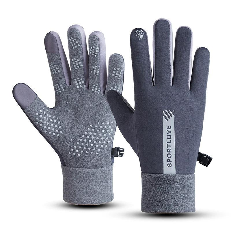 New women's season warm gloves women's winter cycling cotton velvet cold-proof finger high elastic cute hand guard