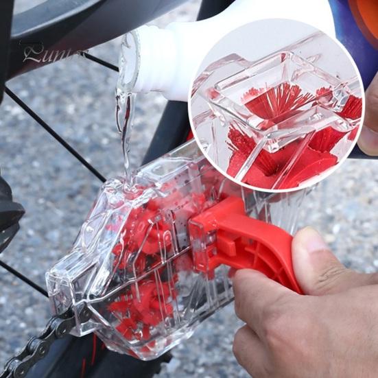 Fahrradkettenreiniger, klar, sichtbar, eingeweicht, MTB, Mountain Road Bike, Kettenwäscher, Schmieröl, Reinigungswerkzeug, Fahrradzubehör