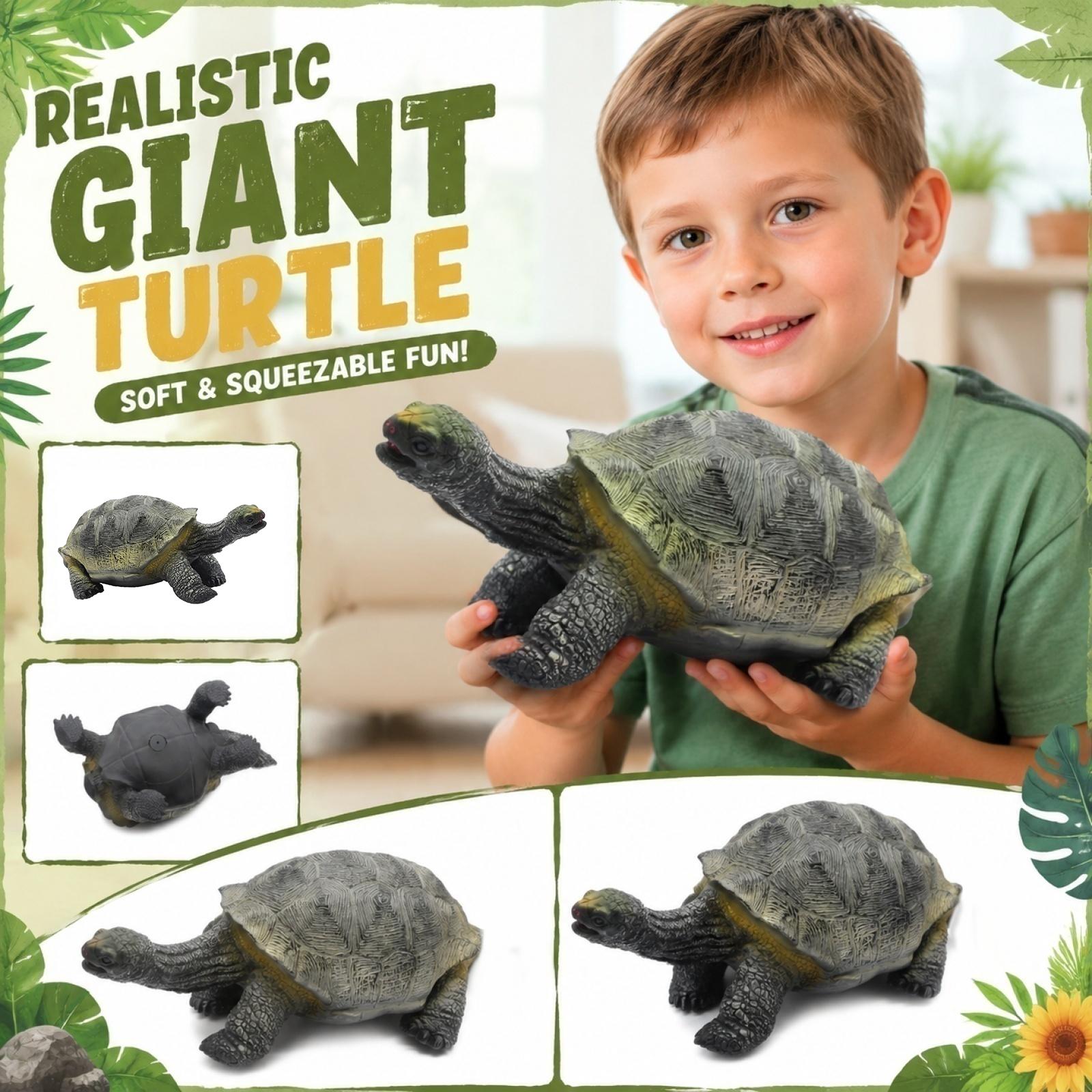 Large Realistic Tortoise Simulation Model Soft Rubber Animal Figure Educational Toy for Kids and Collectors Display Use One Size