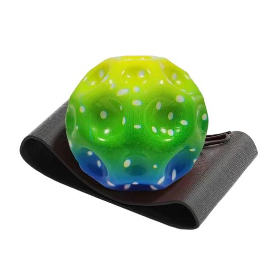 Hračka Rebound Wrist Ball s poutkem na zápěstí a elastickou šňůrkou Design pro snadné uchopení Míč pro návrat zápěstí Barevné míčky s hvězdnou oblohou pro všechny věkové kategorie