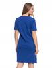 Women's Cotton Dress Short Sleeve Above Knee Comfortable MORAJ M NAVY