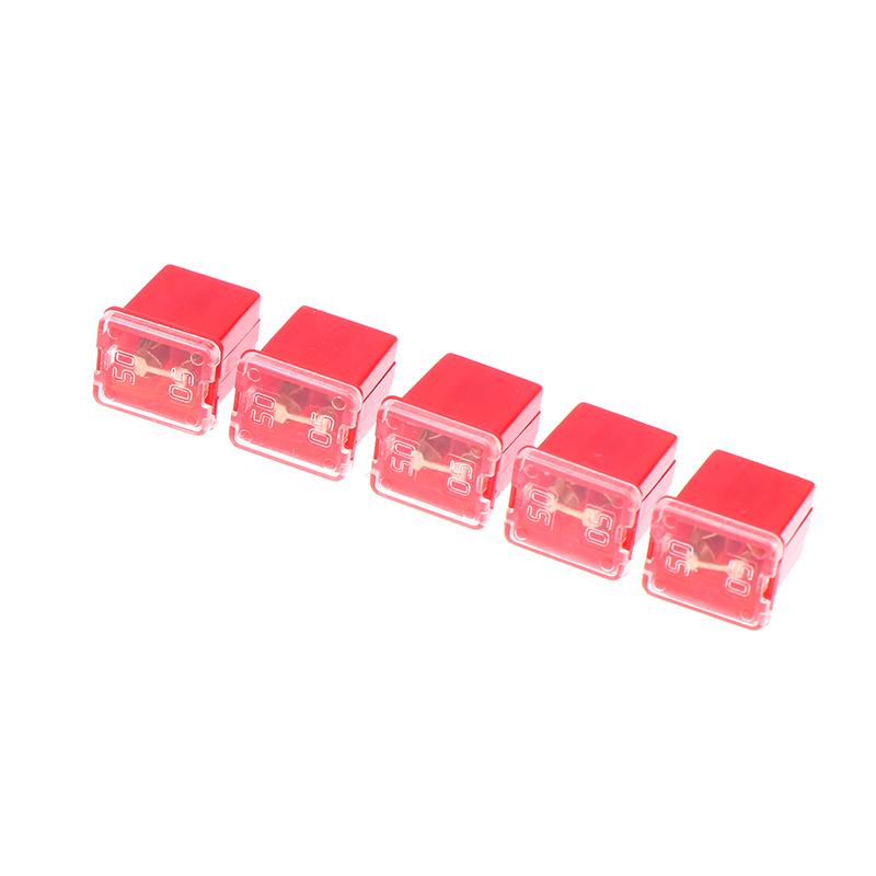 5pcs Mini Square Fuse 20A 30A 40A 50A 60A 70A 80A 90A Set Automotive Car Fuse With Plastic Box Assortment Auto Fuse
