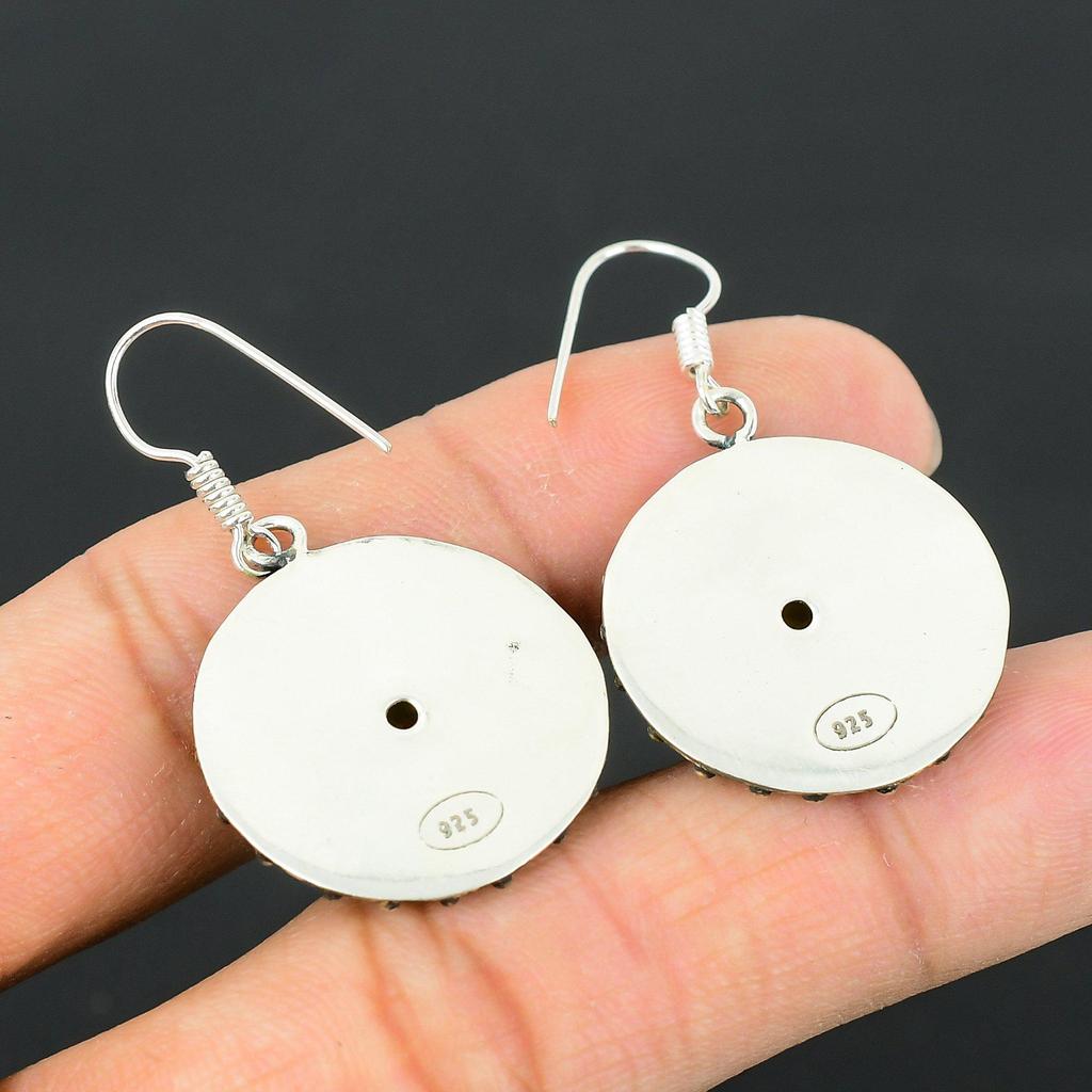 Natural Citrine Gemstone 925 Sterling Silver Drop/Dangle Earrings For Girls
