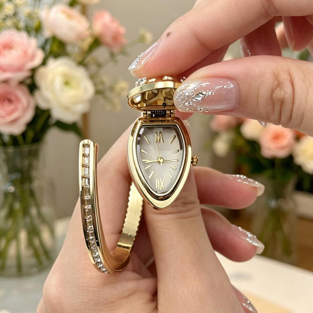 LITTLE WOOD Nuovo Braccialetto da Donna Stile Serpente Orologio da Polso Donna Orologio al Quarzo Accessori di Moda Unici Regalo per Donne
