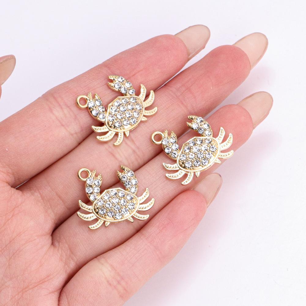 10Pcs Delicate Gold Color Zircon Flower Dragonfly Star Charms Pendants High Quality Diy Necklace Earrings Jewelry Accessories