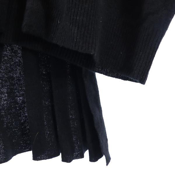 Yohji Yamamoto Cashmere Blend Long Sleeve Long Cardigan 2 Black Women Used