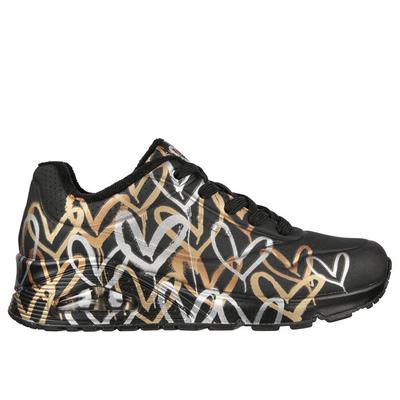 Sneakers Black / Gold Uno Metallic Love
