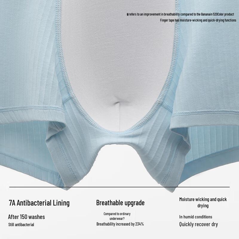 Bananain Silver Skin 311S Men's Cotton Boxer Briefs 3-Pack