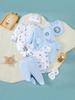 8-teiliges Pyjama-Set für Neugeborene: Bodys mit kurzen und langen Ärmeln für Frühling/Sommer