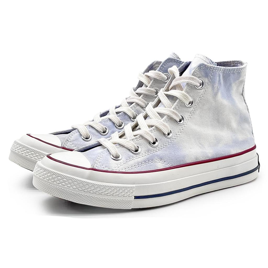 Converse 1970s Slip Resistant, Abrasion Resistant, Waterproof High top Canvas Shoes Unisex White Blue 162056C(Team486-)