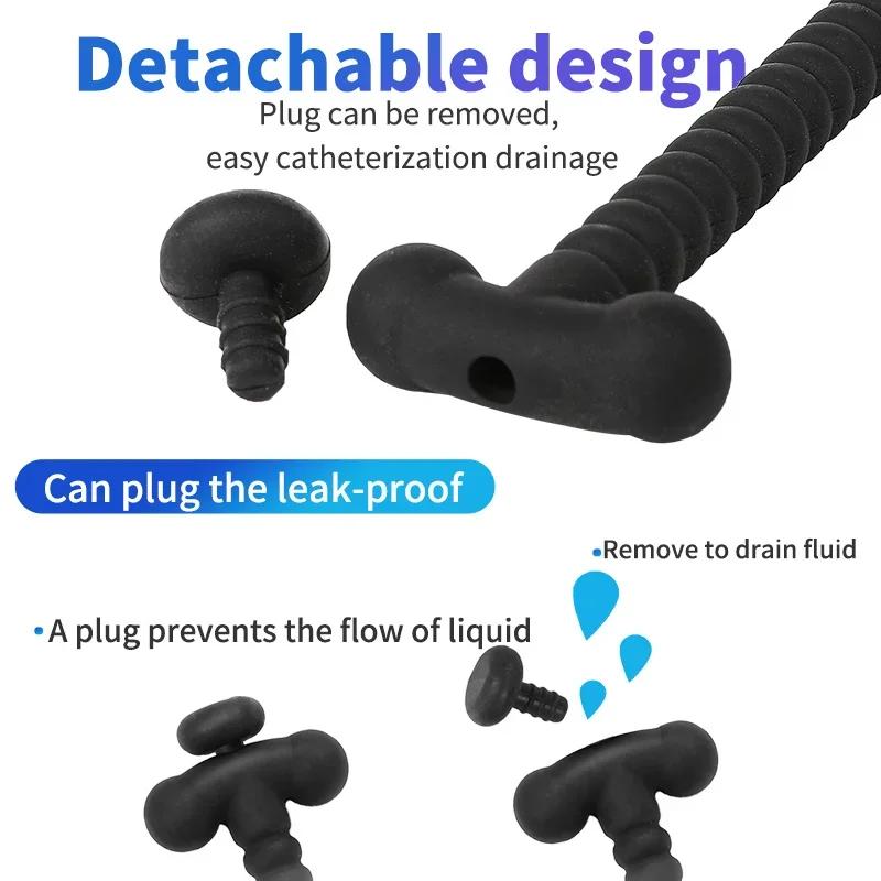 25CM Long Prostate Hollow Urethral Catheter Dilator Horse Eye Irritation Adult Sex Toys For Urethra Masturbation Men Penis Plug