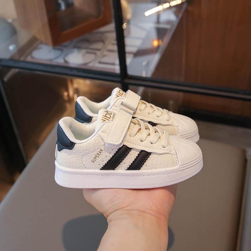 

Children s white shoes 2025 autumn new girls shell head casual board shoes soft-soled boys sneakers baby shoes 22