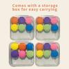 6/12PCS Korea Traditional Play Game Gonggi Jack Stone Pebbles Set Box Exercise Colorful Fun Stress Relief Toy