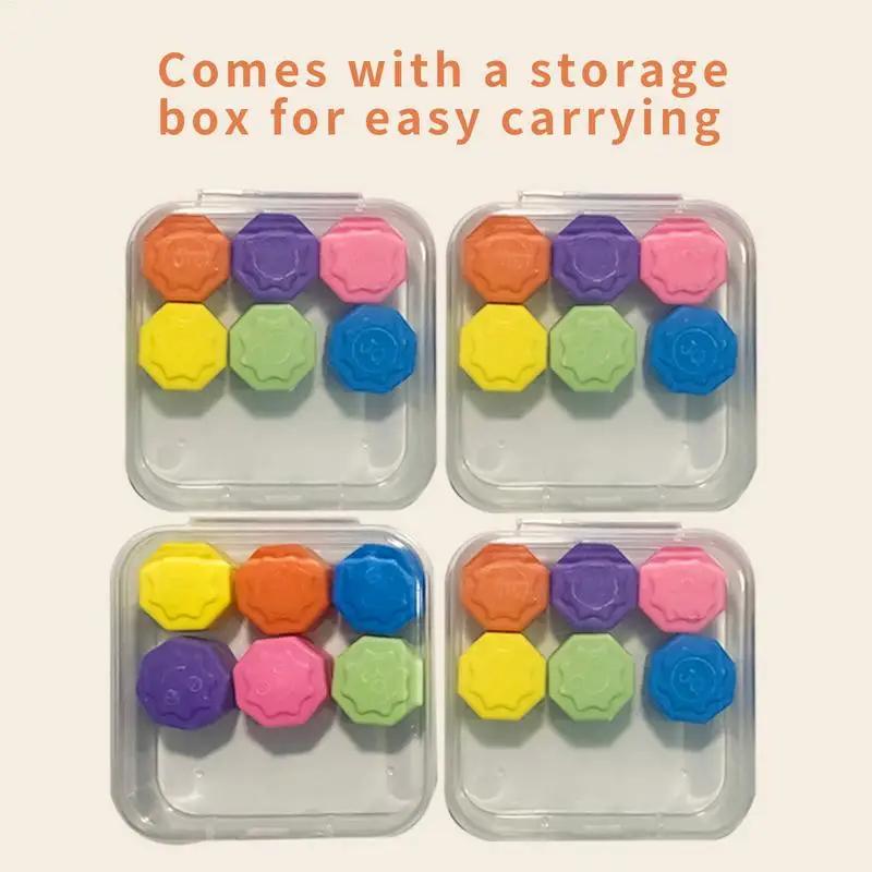 6/12PCS Korea Traditional Play Game Gonggi Jack Stone Pebbles Set Box Exercise Colorful Fun Stress Relief Toy