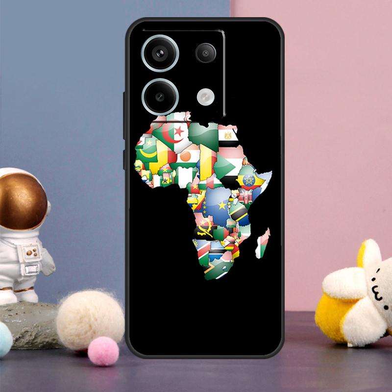 Africa Map Geography Cover For Xiaomi Redmi Note 13 12 11 9 10 Pro 12S 11S 10S 9S Redmi 13 12 10C 12C 13C Case