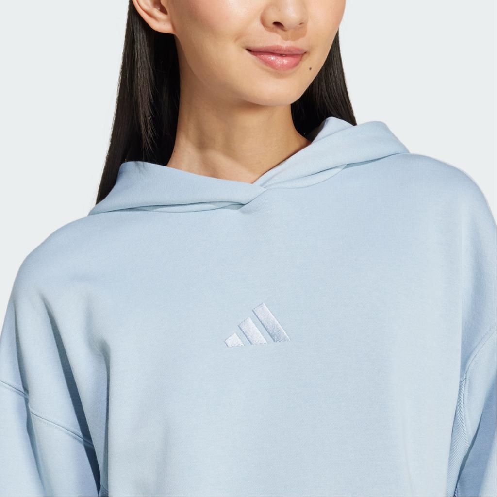 Adidas Celoroční mikina s kapucí volného střihu Dámské topy Modrá IY6767