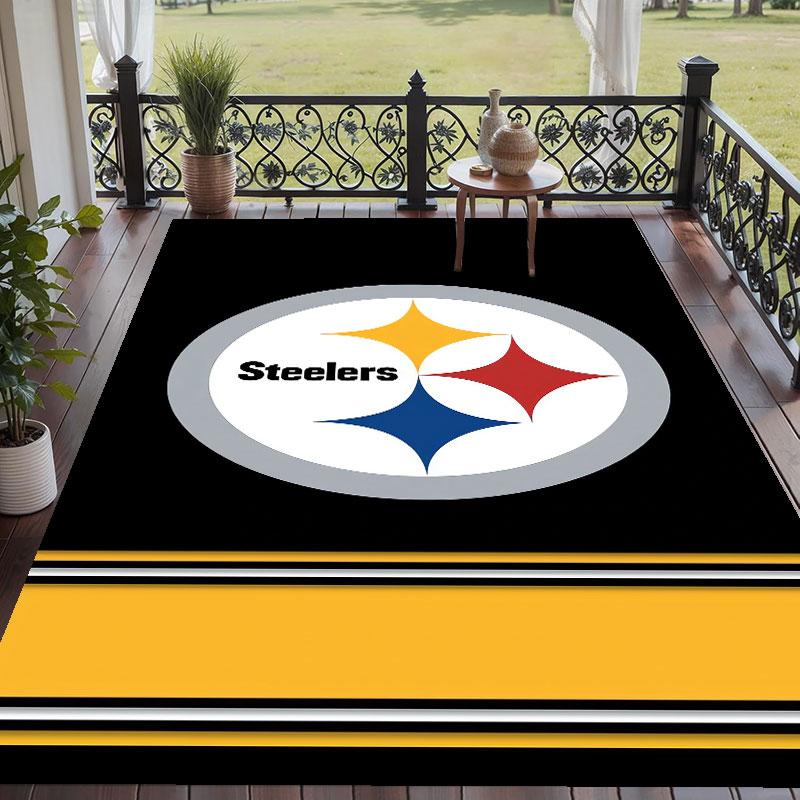 Soft Floor Carpet Pittsburgh Steelers Pattern Area Rug Decorative Mat For Home Room Decoration