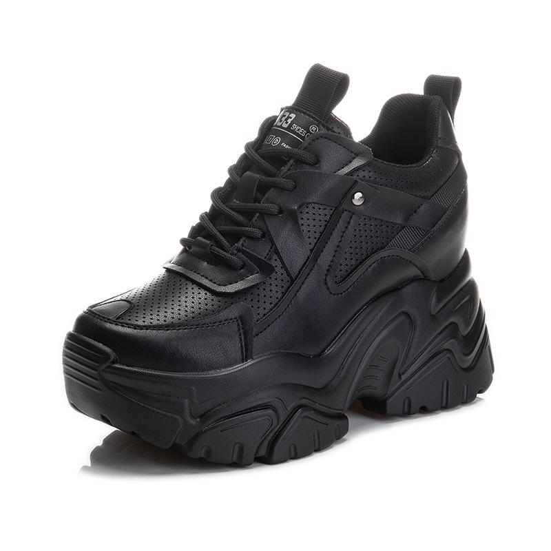 

Dad s shoes increase in height, spring and autumn new breathable platform casual sports shoes, small A 34 чёрный
