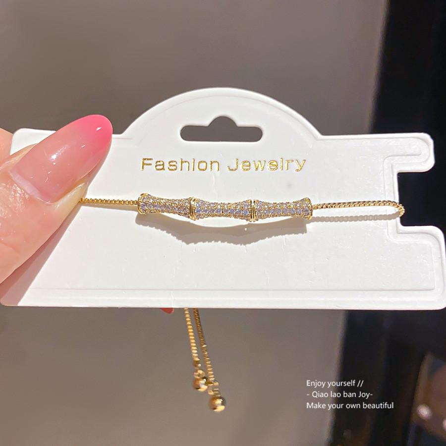 Light Luxury Gold Plated Zircon Flower Bracelet For Women Gift