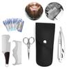 6pcs Beard Kit Shaving Knife Blade Beard Brush Scissors Storage Bag Modeling SetBeard Care Set