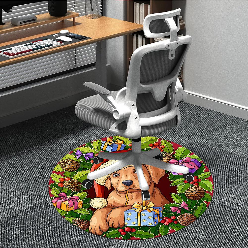 

1pc Christmas dog Chair Carpet for Office, Non-slip, Soft and Durable Leisure Rug, Perfect for Office, Living Room yy251103103 80cm by 80cm