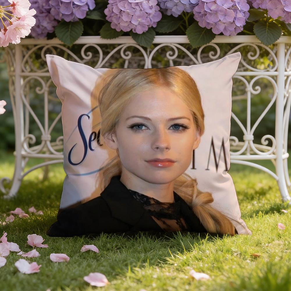 A-Avril R-Ramona Lavigne Cushion Cover Home & Car Dual-Scene Pillow Cover: Reversible for Premium Comfort