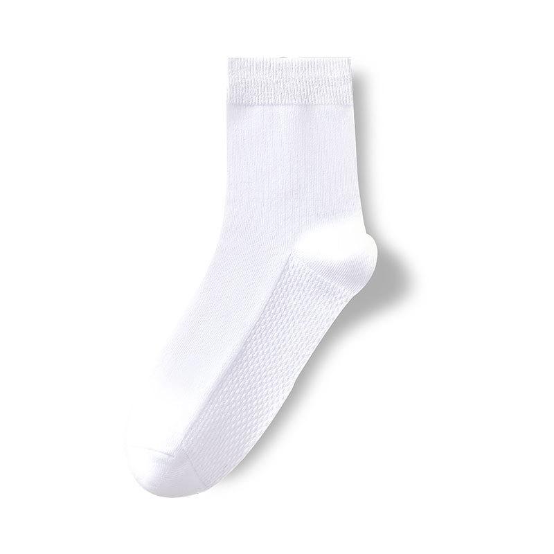 Men's Pure Cotton Socks for Spring and Autumn, Anti-odor and Sweat-absorbing, Short Socks, Medium Socks, All-season, Antibacterial and Casual Cotton