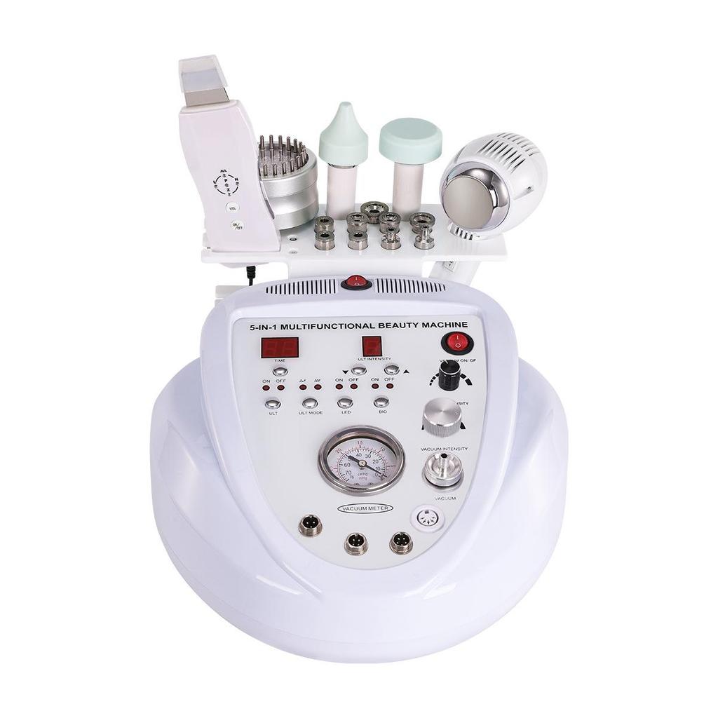 Ultrasonic 5-in-1 Multifunctional Skin Scrubber with Hot/Cold Hammer for Exfoliation and Microdermabrasion