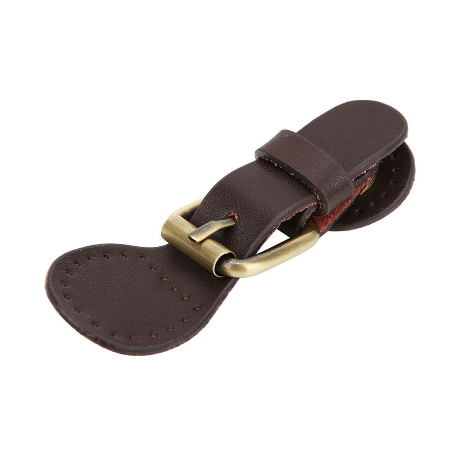 

1Pc Bag Buckle Lock Cow Split Leather DIY Hand Made Hardware Accessories with Bronze Fittings Coffee кофейный
