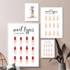 Fashion Makeup Polish Nail Types Illustration Nordic Print Posters Canvas Painting Wall Art Pictures For Bedroom Store Decor
