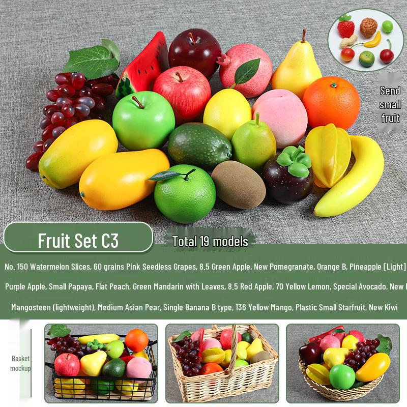 Plastic Apple Fruit and Vegetable Teaching Aid Prop Figurine for Early Education Display