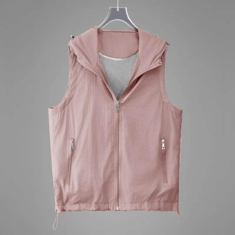 Vest for Women Cotton Sleeveless Tops Leisure Hooded Solid Color Thin Breathable Oversize Casual Vest