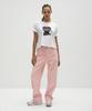 Pink Bante Silver Sequin Side-Decorated Pants